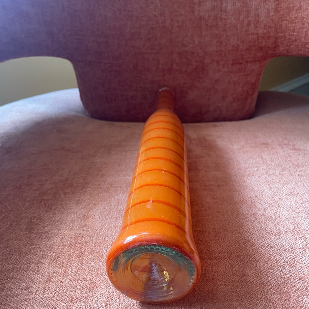 Lovely Orange Decorative Glass Bottle - Picture 3 of 3